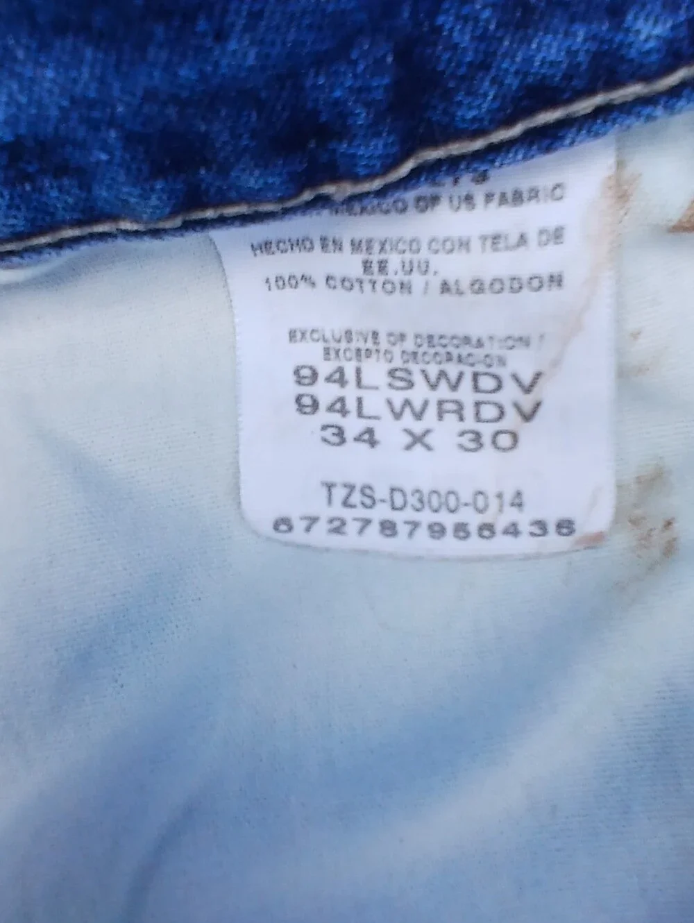 Wrangler Men's Blue Relaxed Carpenter Jeans Size 34x30